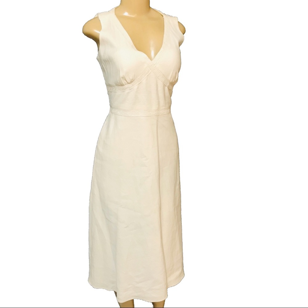 Banana Republic linen spring Raster dress 8
